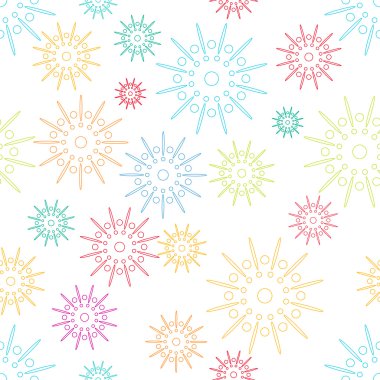 Çiçek tarzı ile renkli soyut seamless modeli