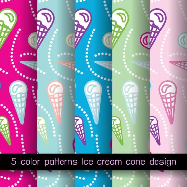 5 renk desen dondurma