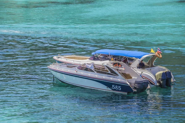 Speed boat in tropical sea — Stock Photo, Image