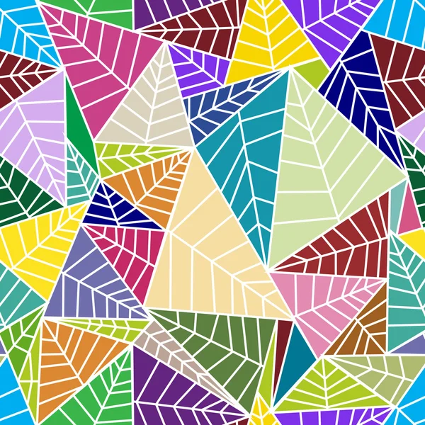 Conjunto de 5 padrões de cores com folhas e abstrato decorativo ele — Vetor de Stock
