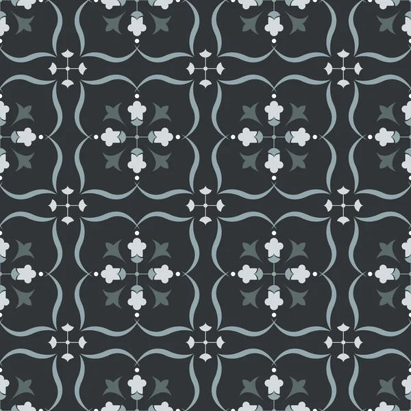 Monotone color patterns with flowers — ストックベクタ