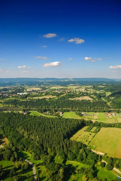 Vertical view from glider, Bieszczady, Poland