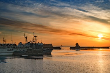 Kronstadt bağlantı noktası. St. Petersburg. Rusya