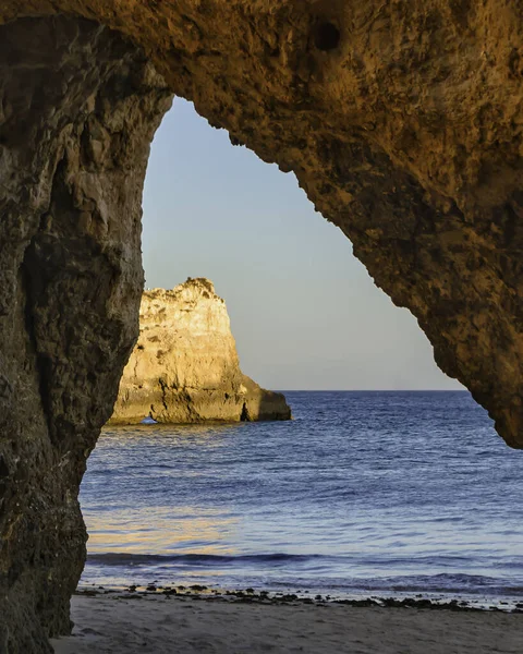 Light Setting Sun Coastal Cliffs — Stock Photo, Image