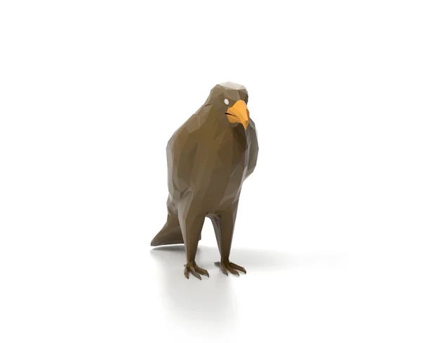 Oiseau dans le style de low-poly — Photo