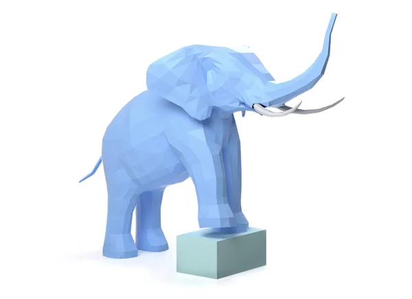 Elefante no estilo de low-poly — Fotografia de Stock