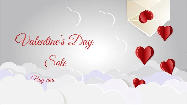 Cartão Dia Dos Namorados Com Corações — Vetor de Stock