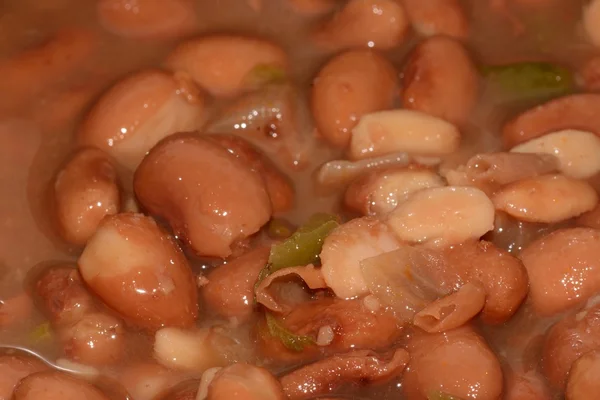 メキシコ カウボーイ豆または frijoles charros 近く、伝統的な食べ物を — ストック写真