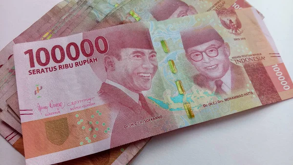 Currency 100 Thousand Rupiah State Currency Indonesia March 2021 — Stock Photo, Image