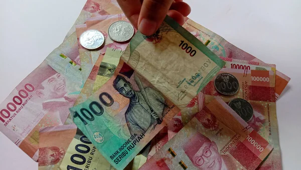 September 2019 Jemand Hält Geld Indonesischer Währung Nämlich Rupiah Das — Stockfoto