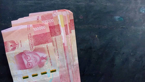 Valuta Van 100 000 Roepia Staatsmunt Van Indonesië Maart 2021 — Stockfoto