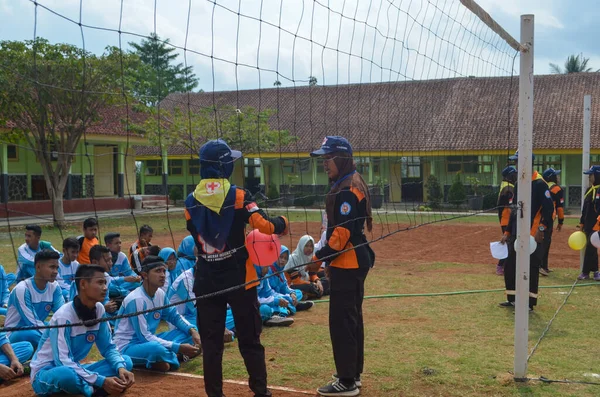 Maio 2017 Wadaslintang Wonosobo Indonésia Crianças Cruz Vermelha Estavam Tendo — Fotografia de Stock