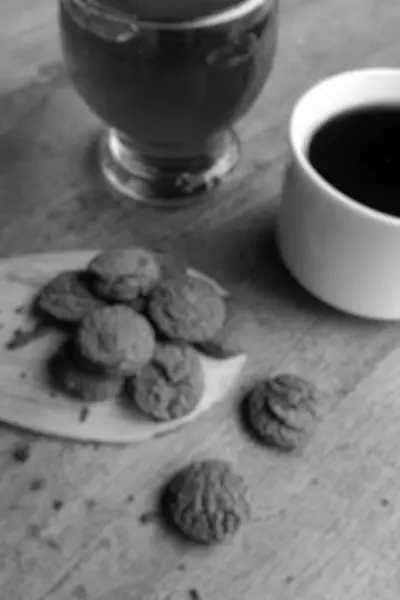 Chocolate Cake Blur Photo Sweet Delicious Bread Photo — Stock Photo, Image