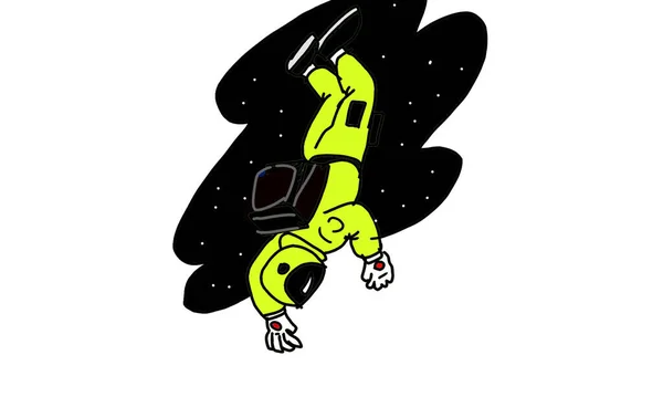 Σχεδιασμός Διανύσματος Χαρακτήρα Αστροναύτη Στο Διάστημα — Φωτογραφία Αρχείου