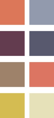 Çeşitli renklere sahip bir kutucuğun basit çizimi