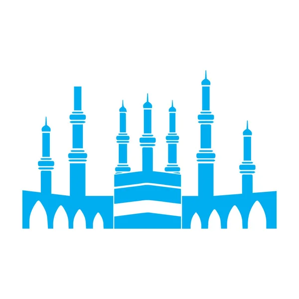 Vektordesign Muslimischer Menschen Beim Hadsch Mekka — Stockvektor