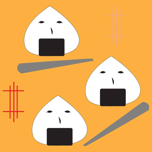 Design Ilustração Simples Comida Tradicional Japonesa Com Tema Local —  Vetores de Stock