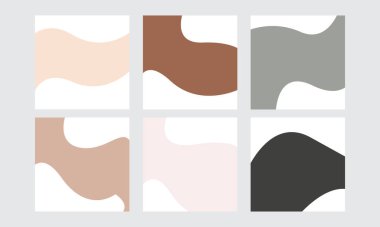 Modern soyut afiş seti