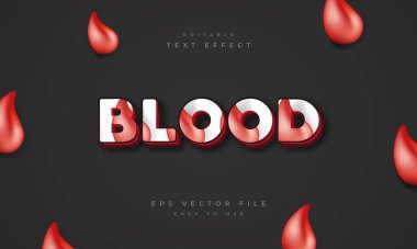 3D Blood editable text effect