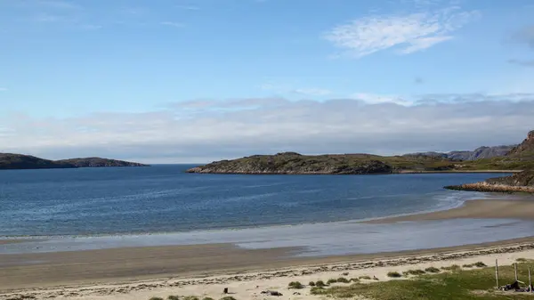 View Barents Sea Coast Dark Blue Water Barents Sea Bay — 스톡 사진