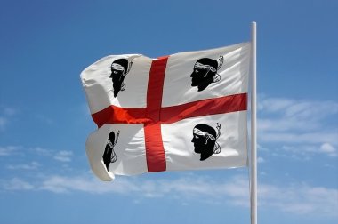 Sardunya - La bandiera sarda bayrağı-dört m bayrak