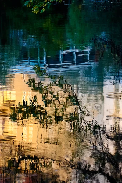 Un reflet d'eau d'un parc avec dans un lac — Photo