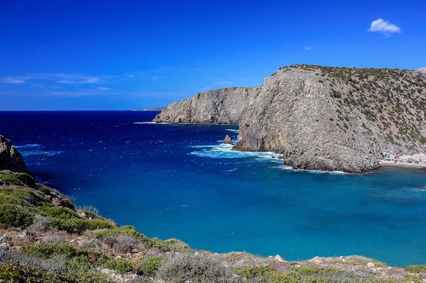 Uitzicht op zee in Cala Domestica, Sardinië, Italië. — Stockfoto