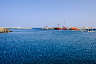 Görünüm Fuerteventura, İspanya Gran Tarajal bağlantı noktası üzerinde. 