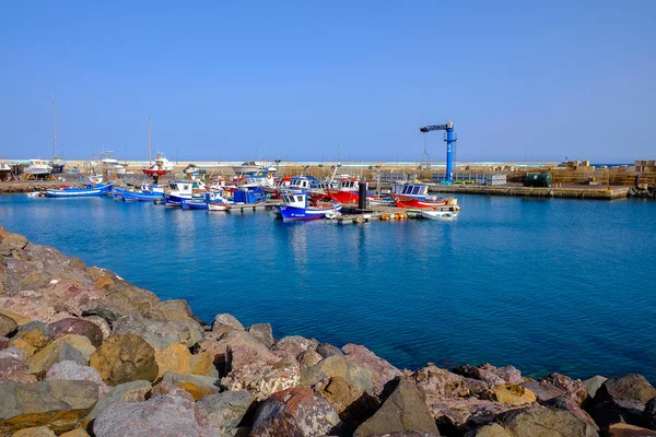 Vista sobre o Porto de Gran Tarajal em Fuerteventura, Espanha . — Fotografia de Stock