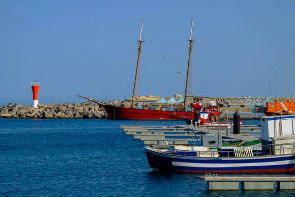 Blick auf den Hafen von Gran Tarajal auf Fuerteventura, Spanien. — Stockfoto