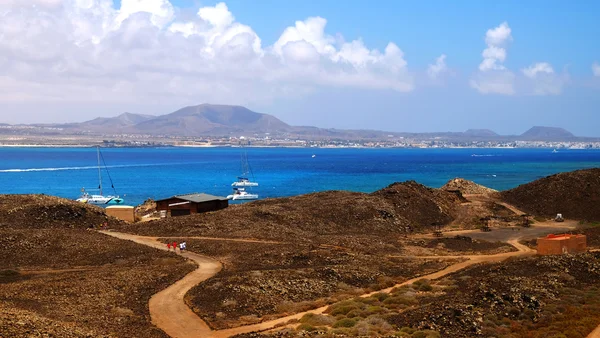 Deniz manzarası üzerinde Adası Lobos.