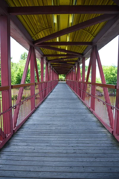 Wooden Bridge Park — Stock Photo, Image