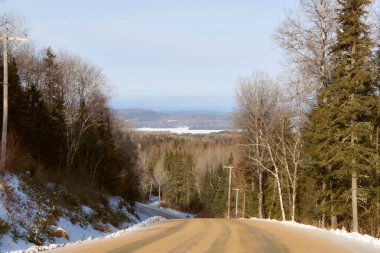 Güzel karlı kış manzarası 
