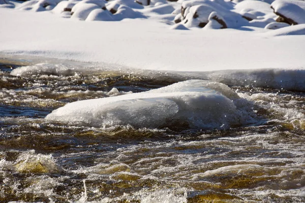 Rivière Icy Durant Les Hivers Canadiens Québec — Photo