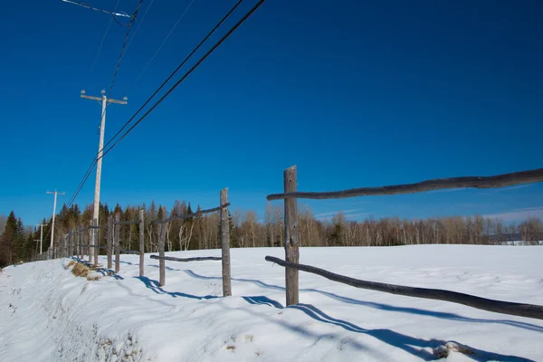 Vacker Utsikt Över Snöiga Vinterlandskap — Stockfoto