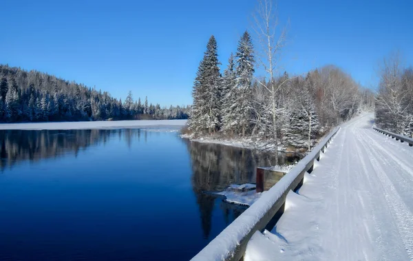 Schöne Aussicht Auf Verschneite Winterlandschaft — Stockfoto