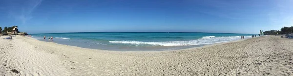 Vista Praia Caribe Com Ondas — Fotografia de Stock