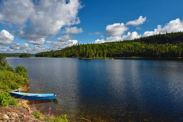 Beautiful Landscape Lake Blue Sky Clouds — Stock Photo, Image