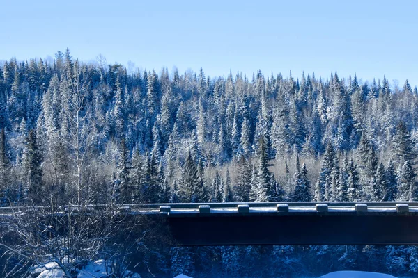 Bella Vista Del Paesaggio Invernale Innevato — Foto Stock