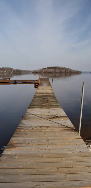 Jetée Bois Sur Lac — Photo