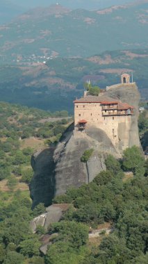 Yunanistan 'daki meteora manastırı manzarası