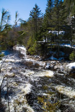Quebec 'teki Kanada kışlarında soğuk nehir