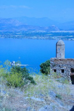 Şehirdeki eski kasabanın manzarası