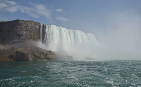 Wodospad Niagara Dzień Błękitnego Nieba — Zdjęcie stockowe