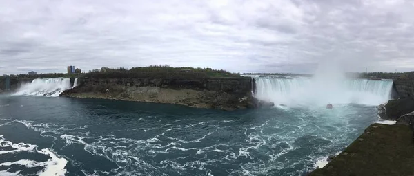 Belles Chutes Niagara Par Temps Nuageux — Photo