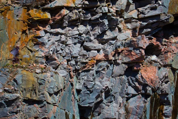 ケベック州 ラナウディアー地方のカナダの森の中で美しいテクスチャを持つ天然石 — ストック写真