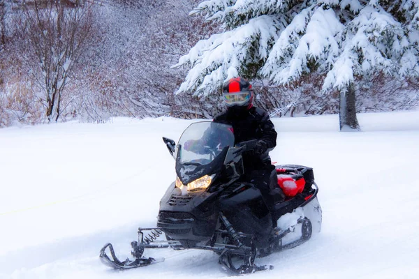 Snowmobile Inverno Canadense — Fotografia de Stock