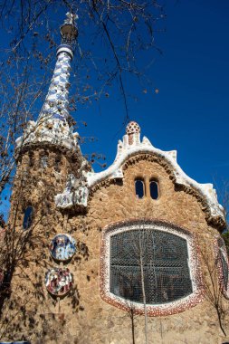 Antoni Gaudi tarafından tasarlanan Park Guell, Barselona, İspanya