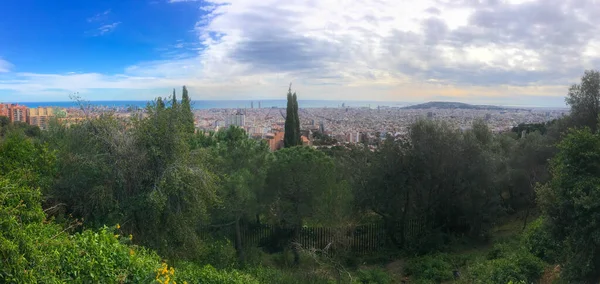 Barselona Şehrinin Panoramik Manzaralı — Stok fotoğraf