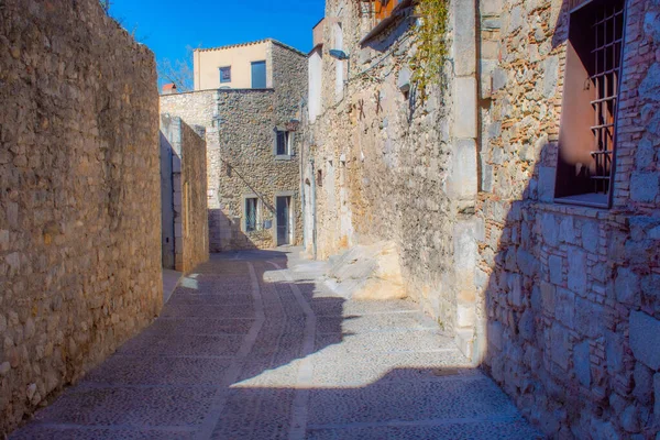 Gyönyörű Kilátás Nyílik Régi Girona Város Olaszország — Stock Fotó